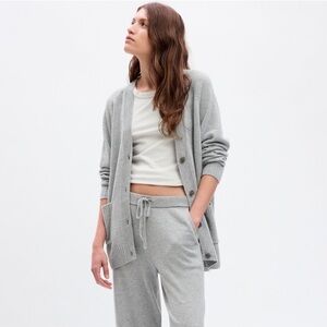 GAP CashSoft Gray Oversized Boyfriend Cardigan XL